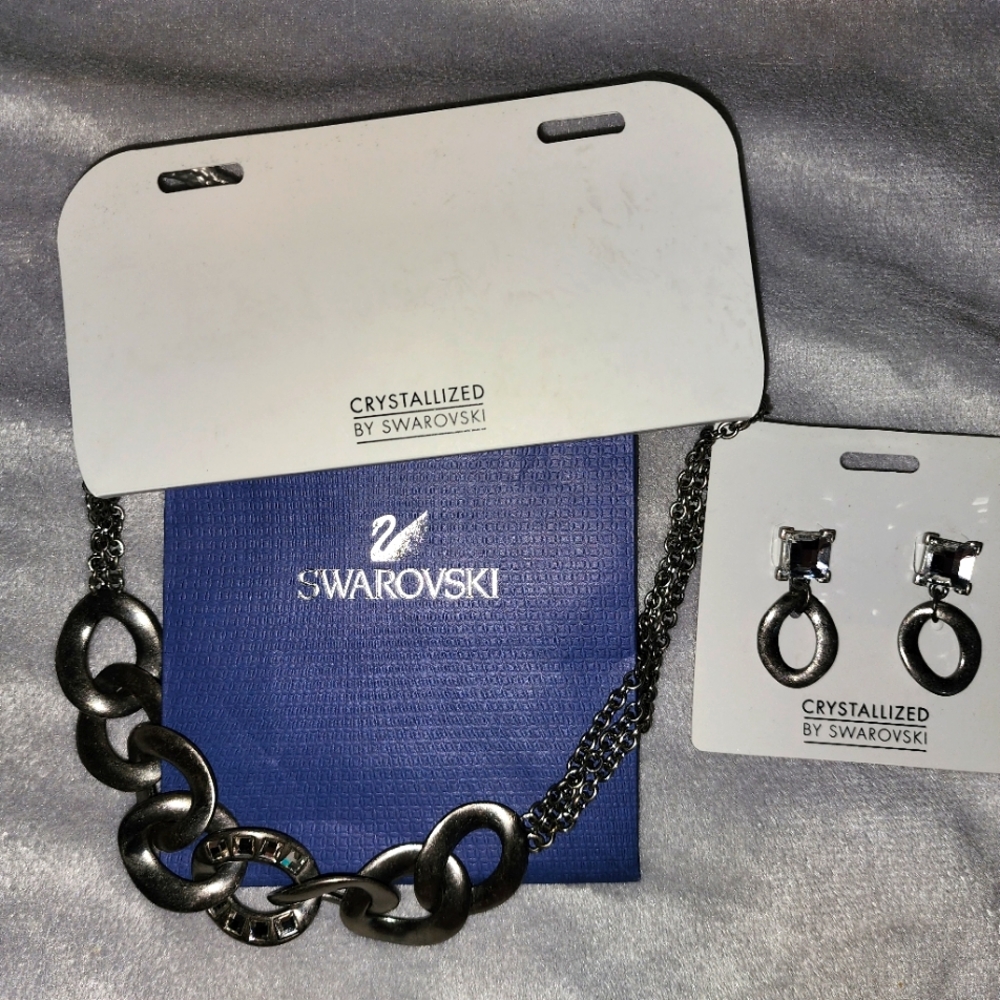 Swarovski Crystallized Necklace and Earrings